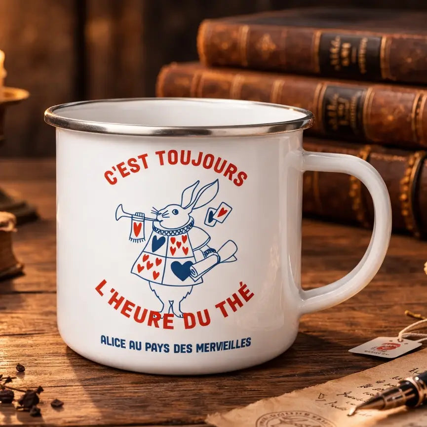 Tazza smaltata È l'ora del tè