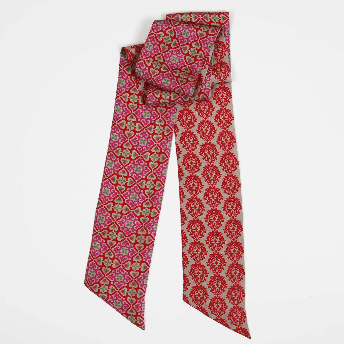 Twilly fascia, cintura Firenze Rosso e rosa