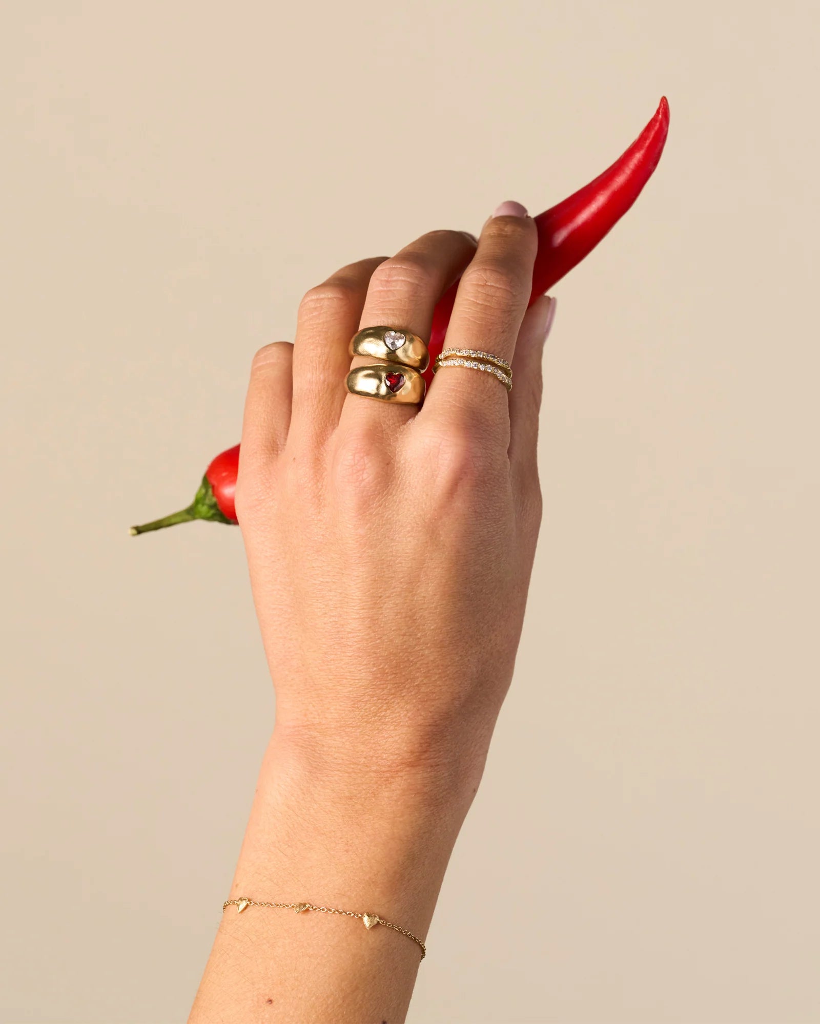 ANELLO LUZIA ROSSO
