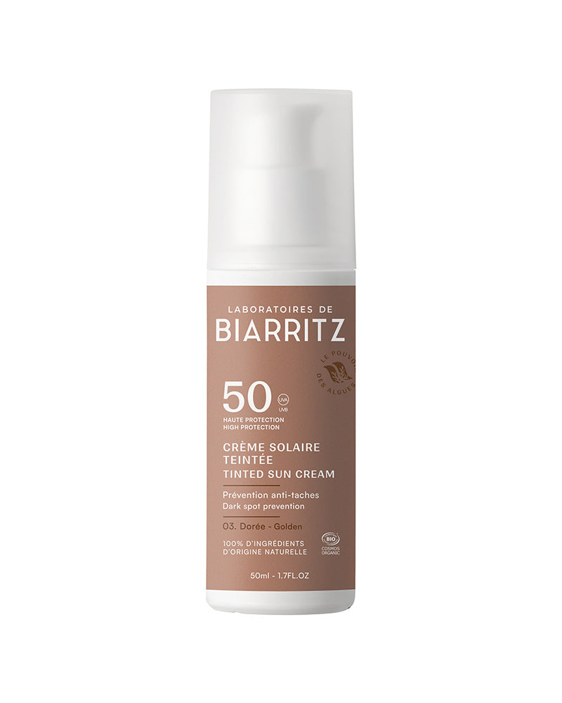 Crema Solare Colorata "GOLDEN" Bio Viso SPF 50