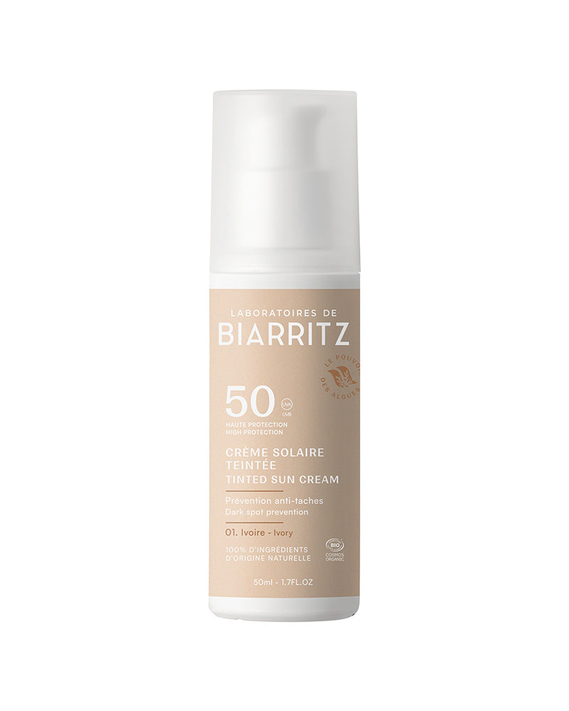 Crema Solare Colorata "IVORY" Bio Viso SPF 50