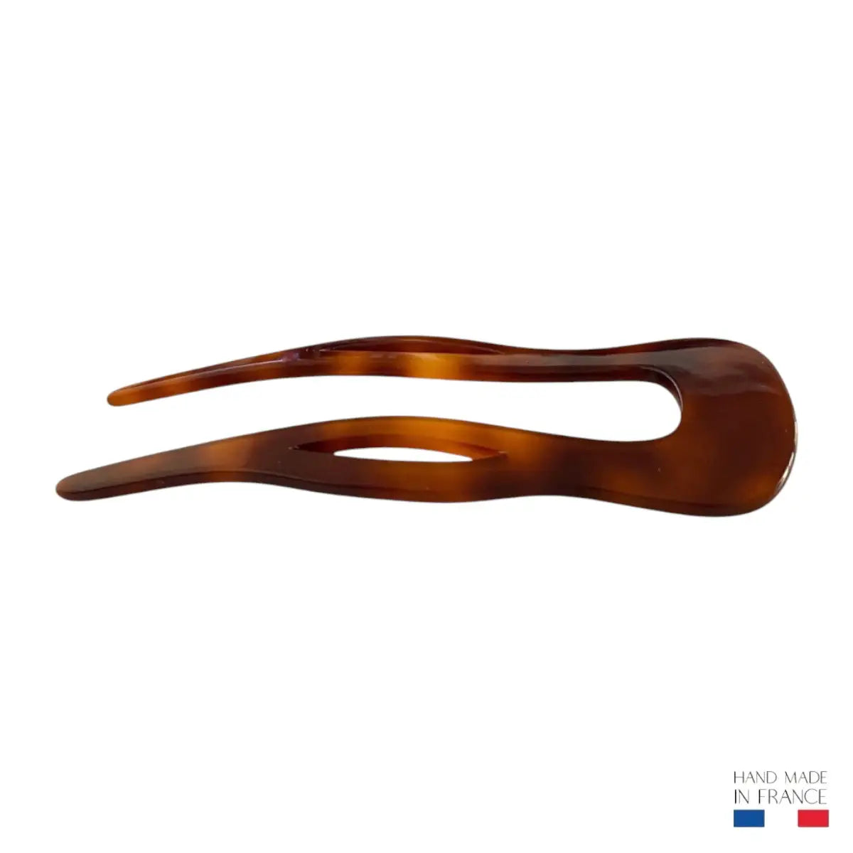 Grande forcina per capelli caramello