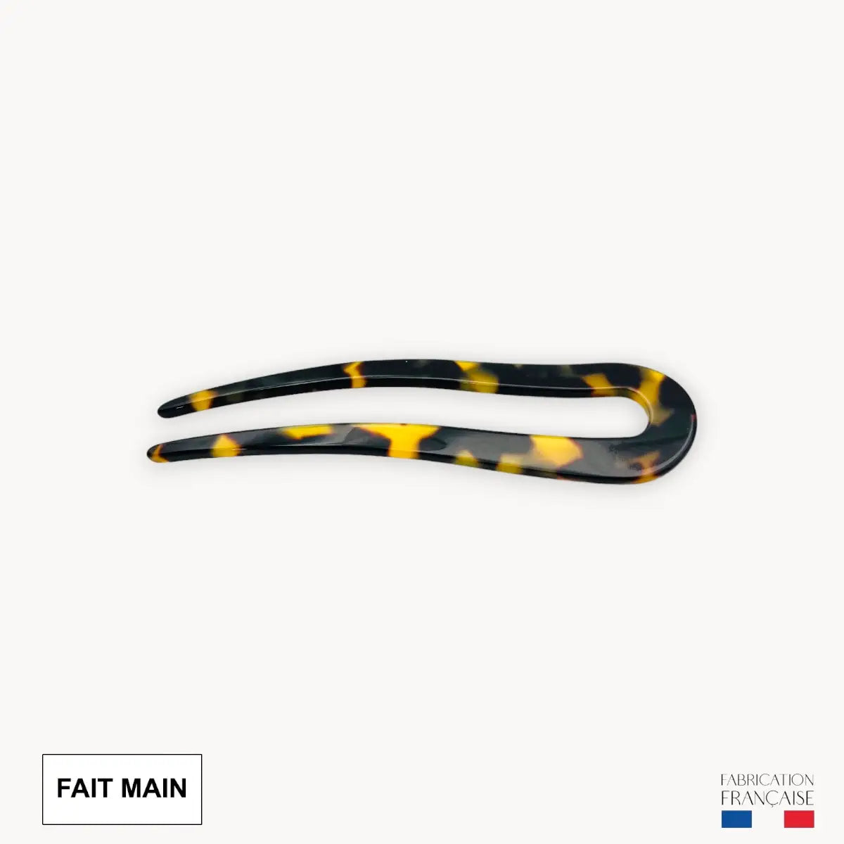 Fermaglio per chignon tartarugato 10 cm