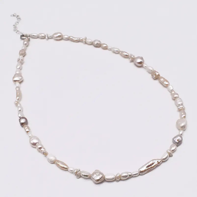 Collana Cara Argento e perle miste