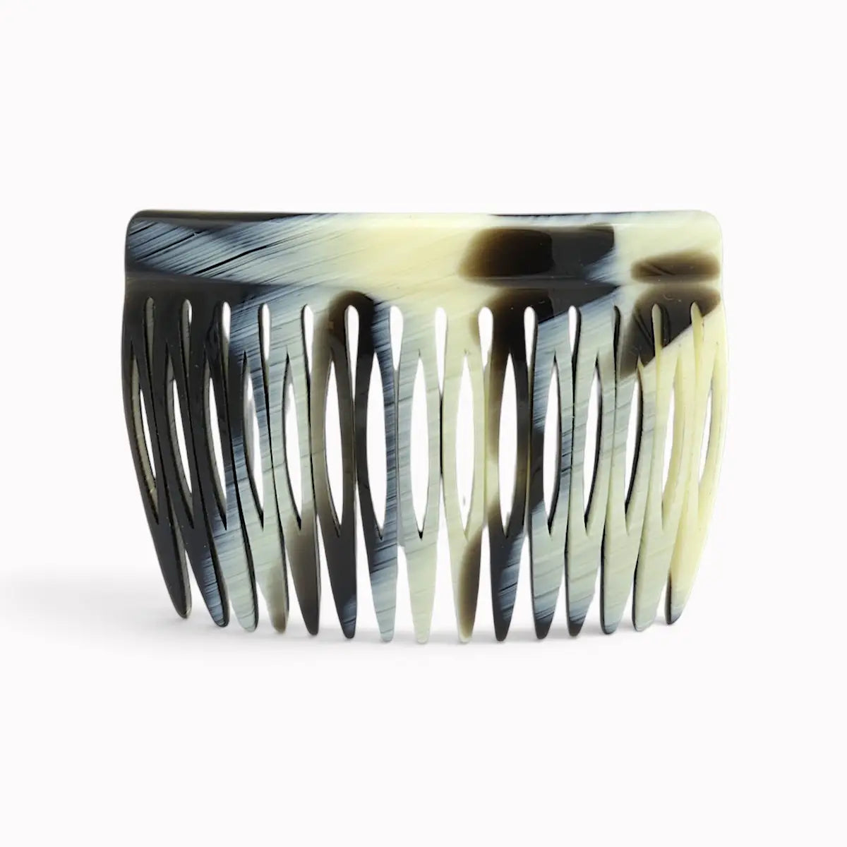 Pettine per capelli color nero panna  15 denti