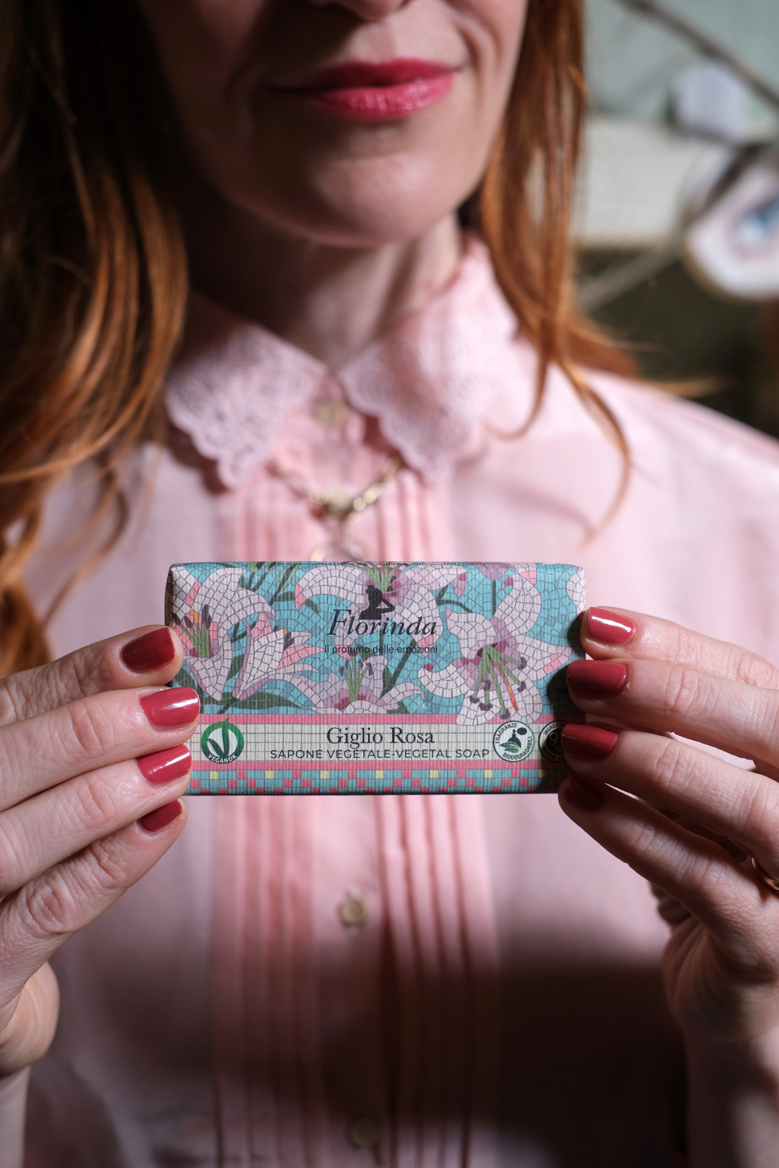 Linea Mosaici Saponetta Giglio Rosa