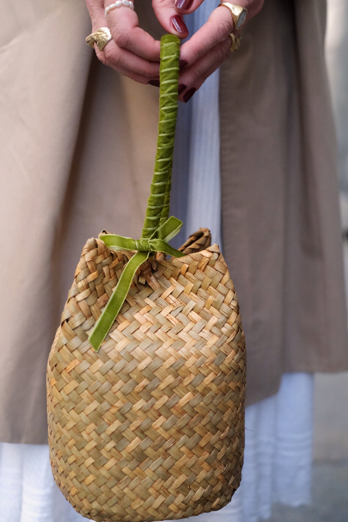 Borsa Panier Ribbons Velluto