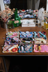 Mini Pochette Valentina Verde e fuchsia