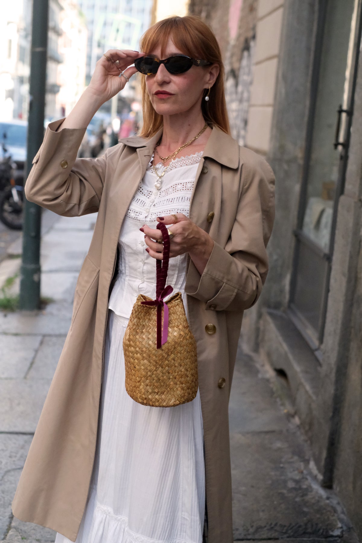 Borsa Panier Ribbons Velluto