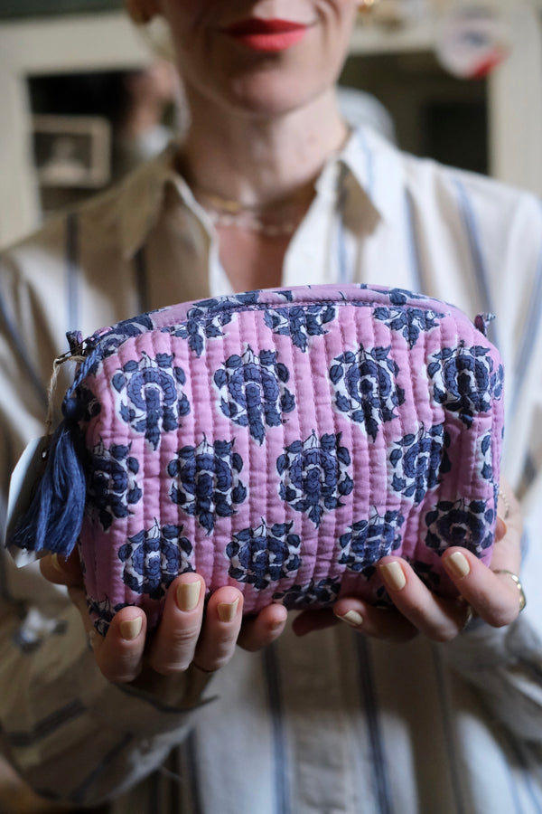 Beauty Pochette Sofia Rosa blu e viola