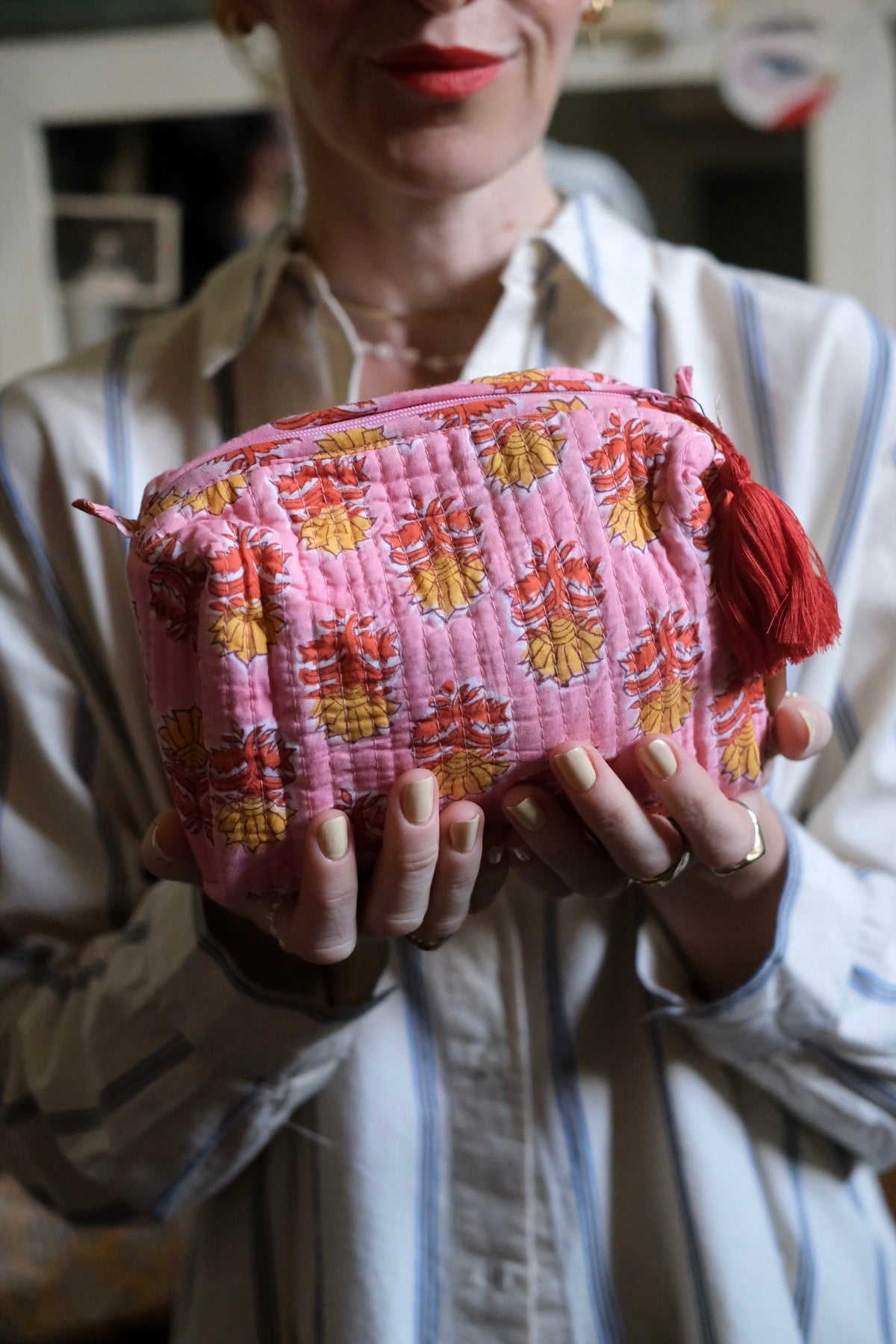 Beauty Pochette Luisa rosa rosso e giallo