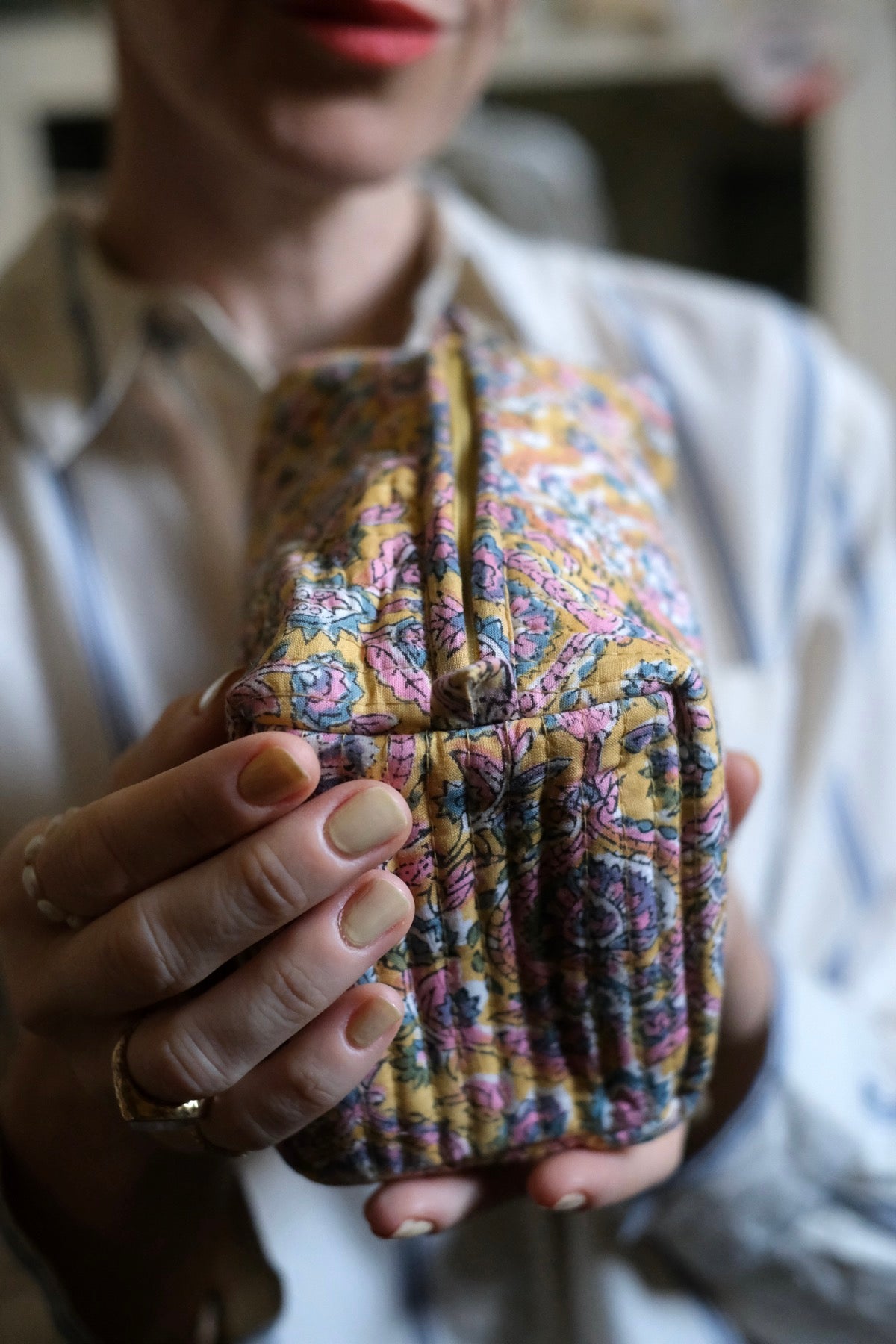 Beauty Pochette Gaia giallo rosa e azzurro