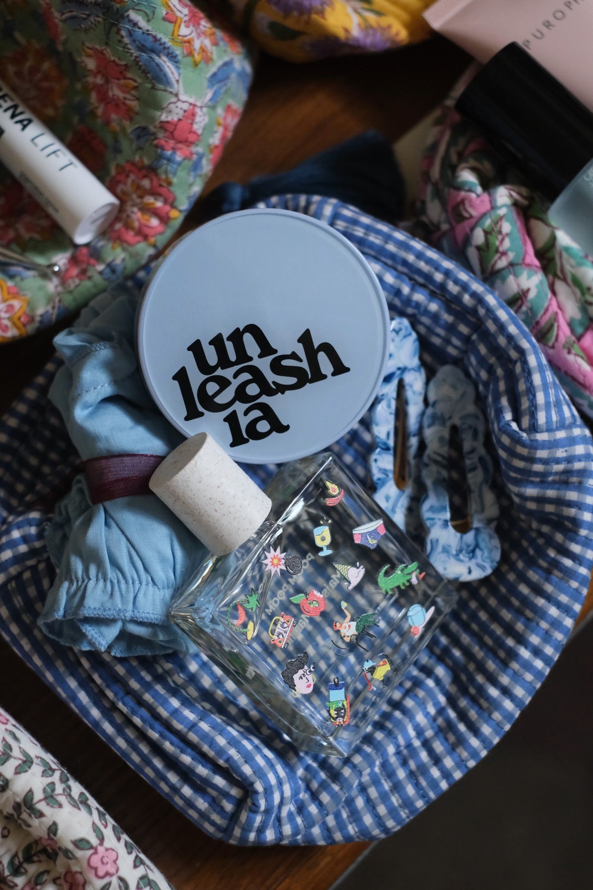 Beauty Pochette Camilla quadretti blu