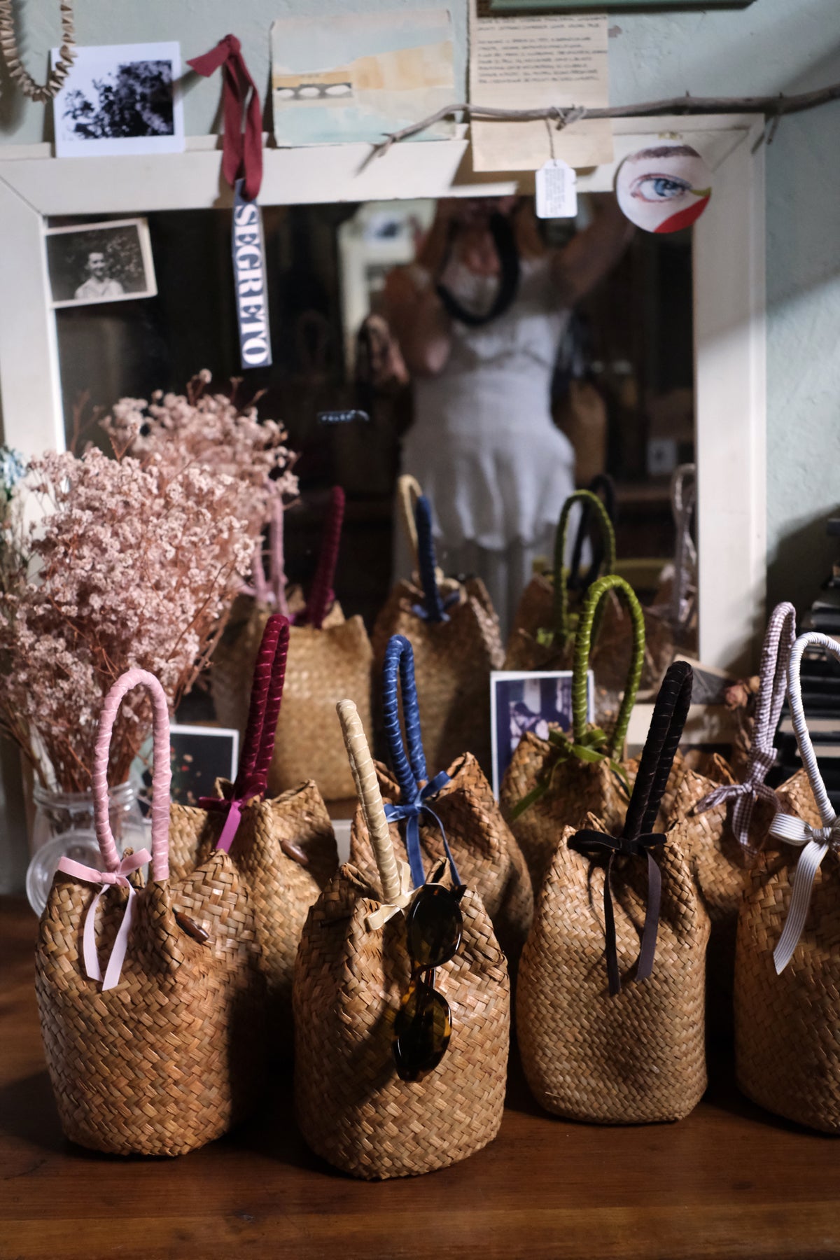 Borsa Panier Ribbons Velluto