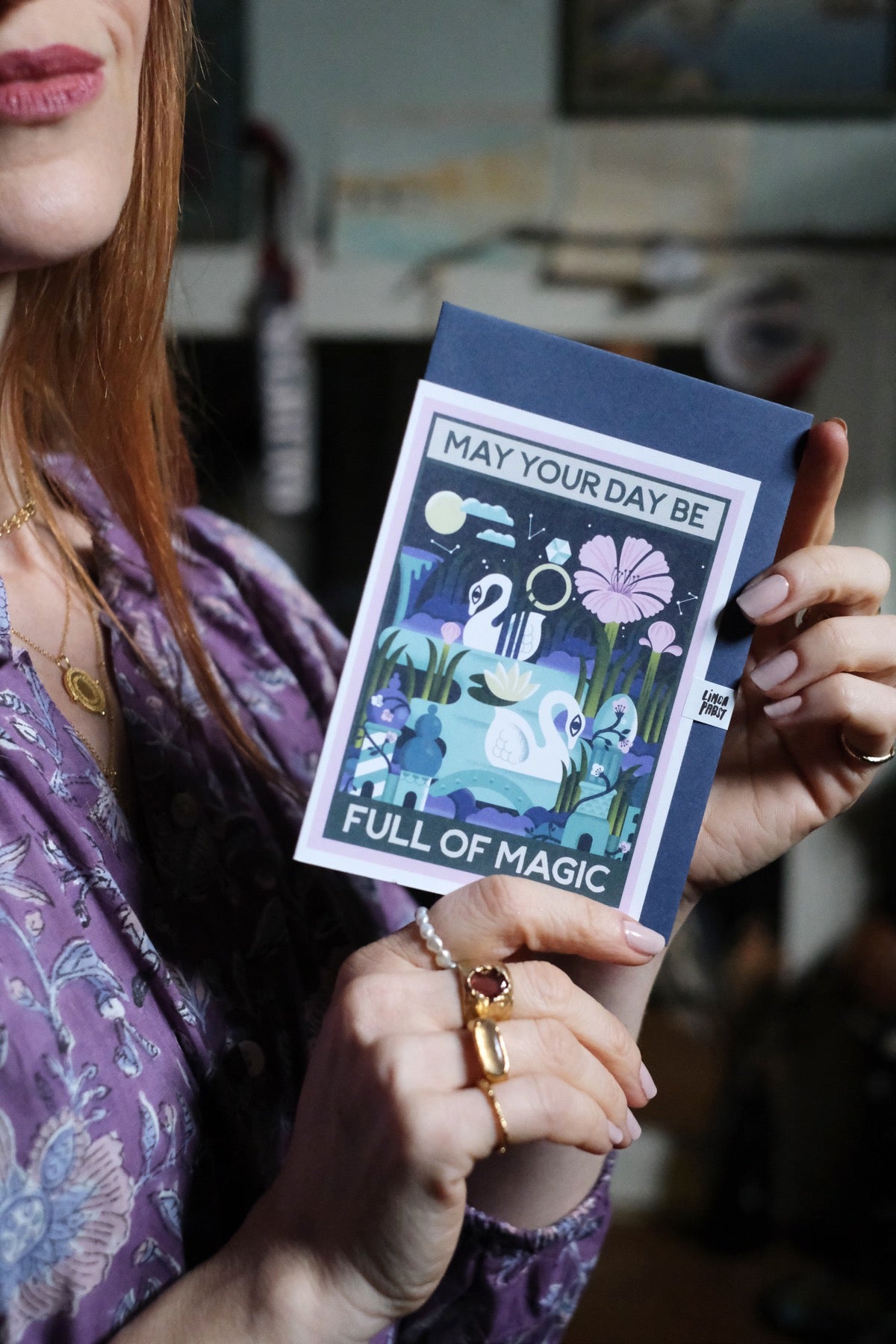 Biglietto d'auguri Cigni