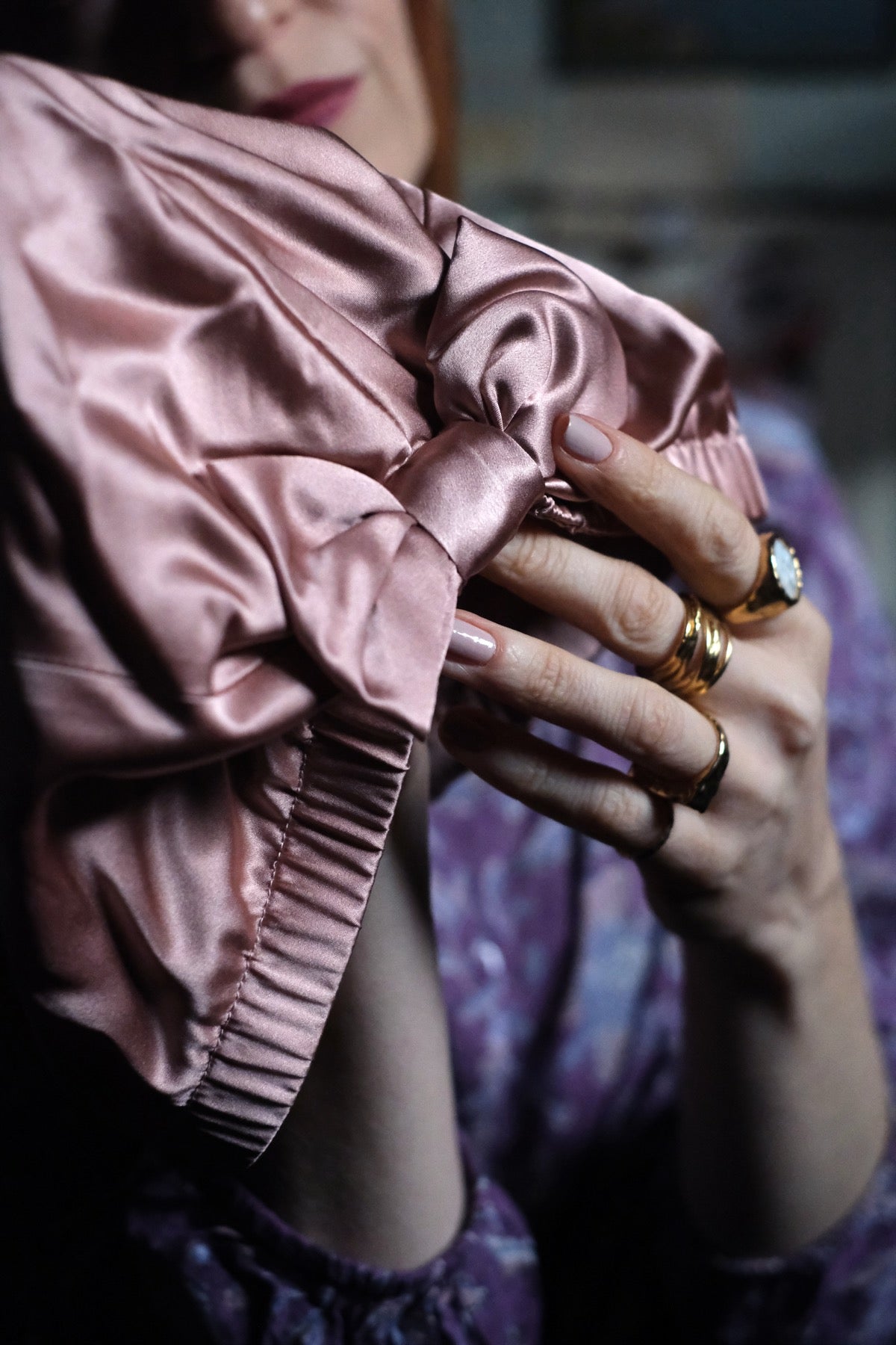 Turbante regolabile in seta biologica