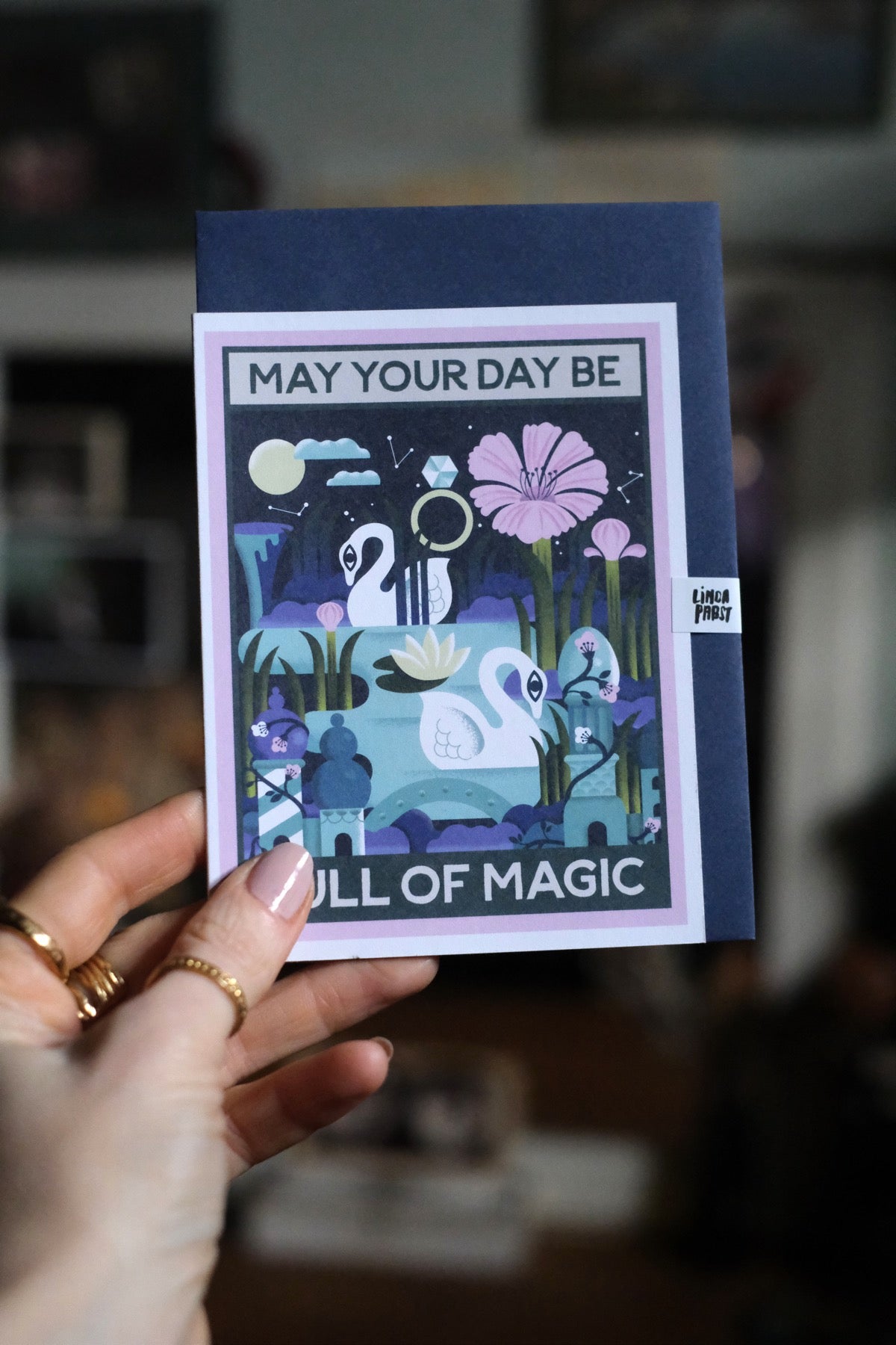 Biglietto d'auguri Cigni