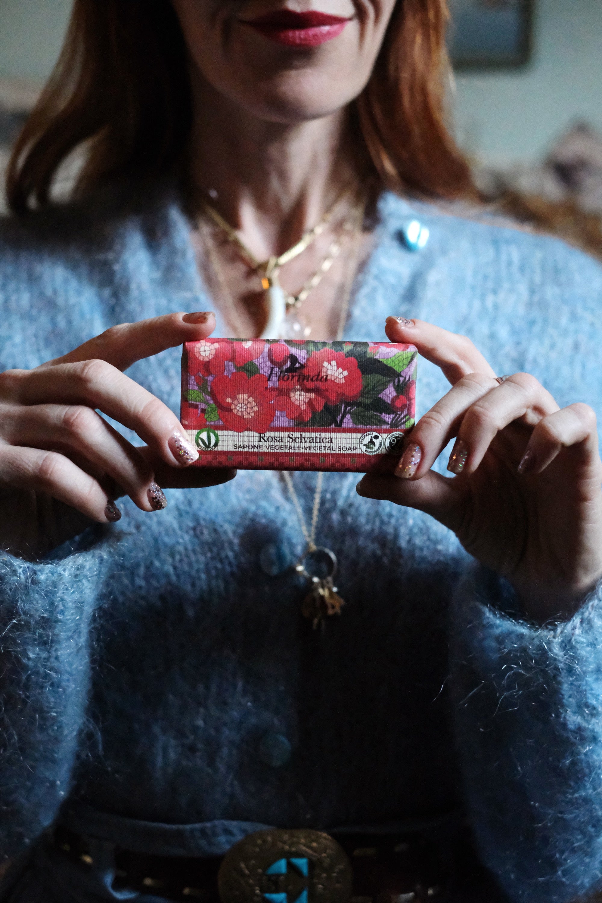 Linea Mosaici Saponetta Rosa Selvatica