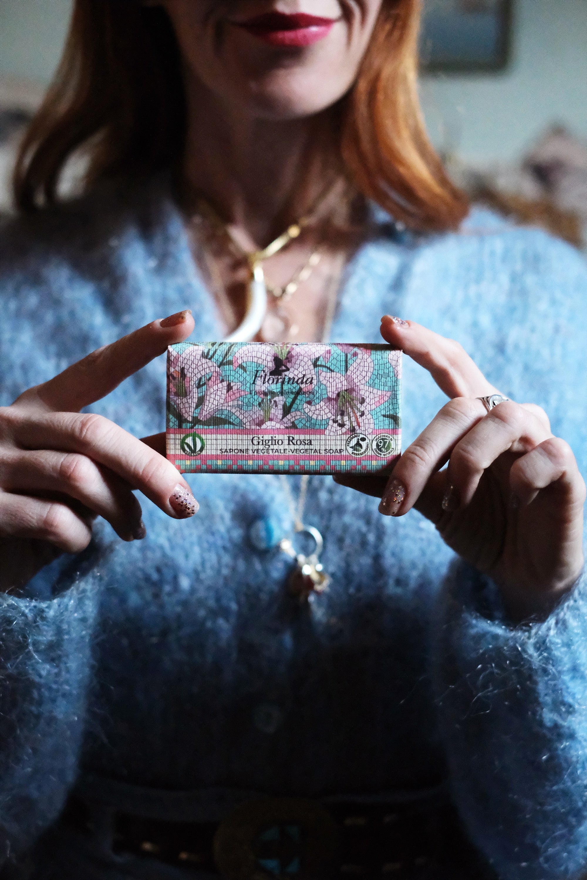 Linea Mosaici Saponetta Giglio Rosa