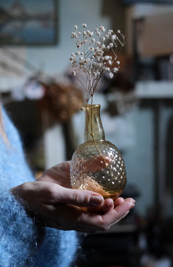 Vaso in vetro riciclato camomilla