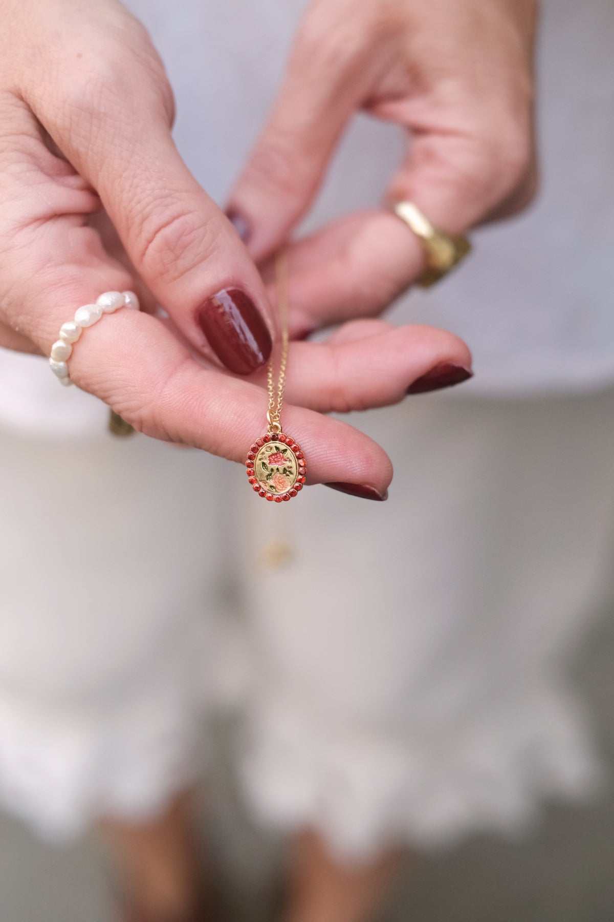 Collana cameo di fiori Eve