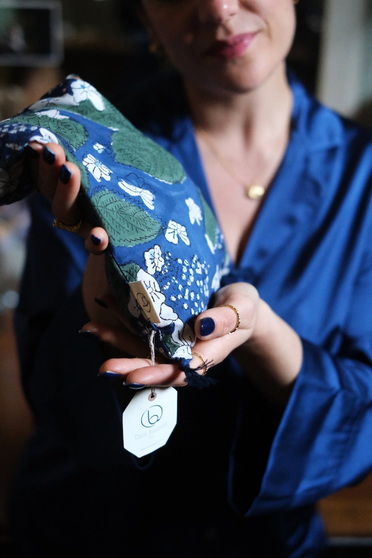 Cuscino con Noccioli di Ciliegio Blu Osaka