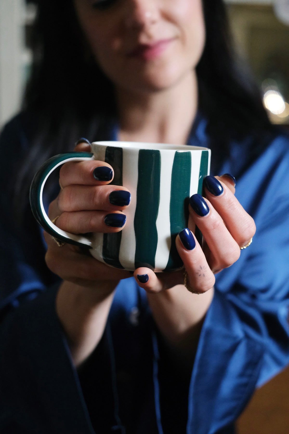 Tazza righe Bosco verde