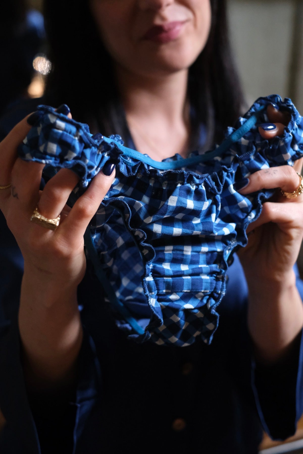 Slip Simone Vichy blu