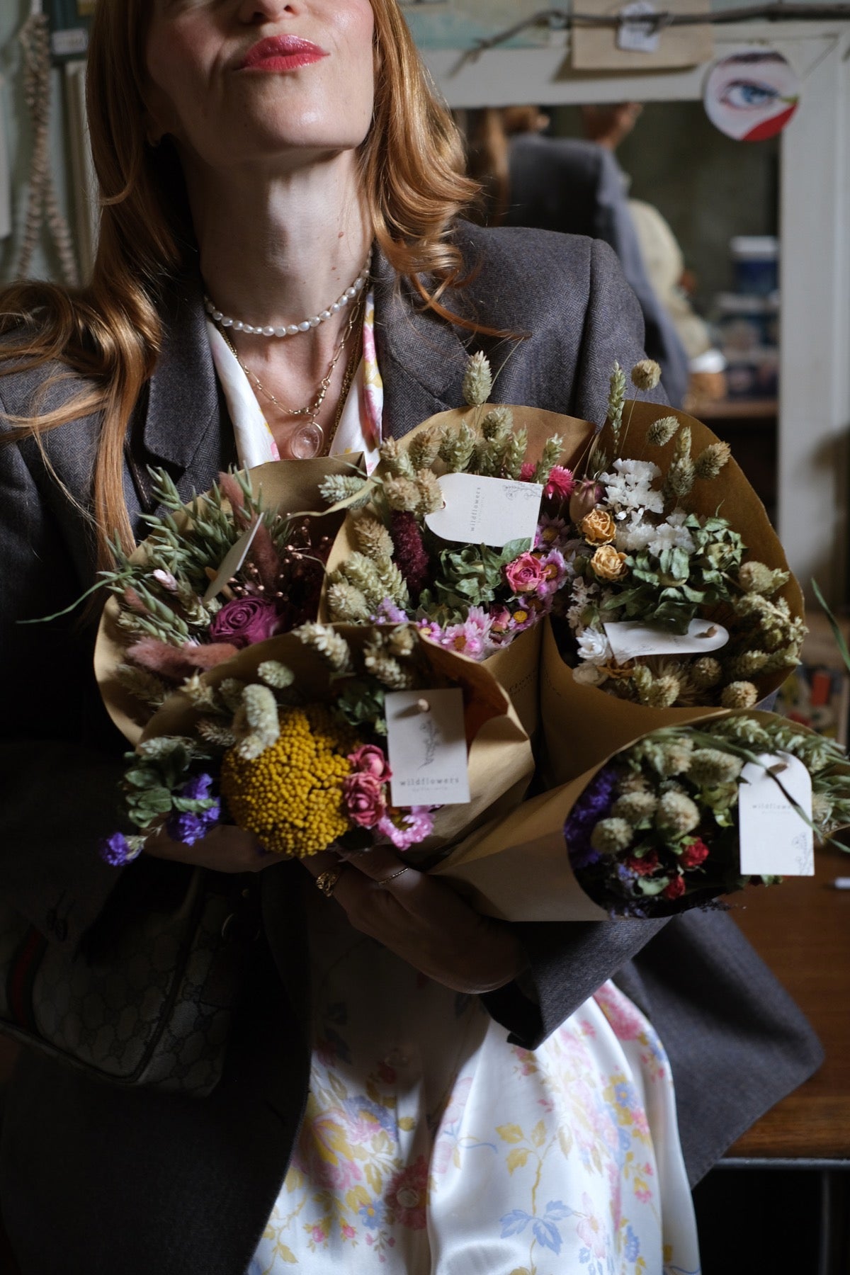 Flower Market medium Burgundy