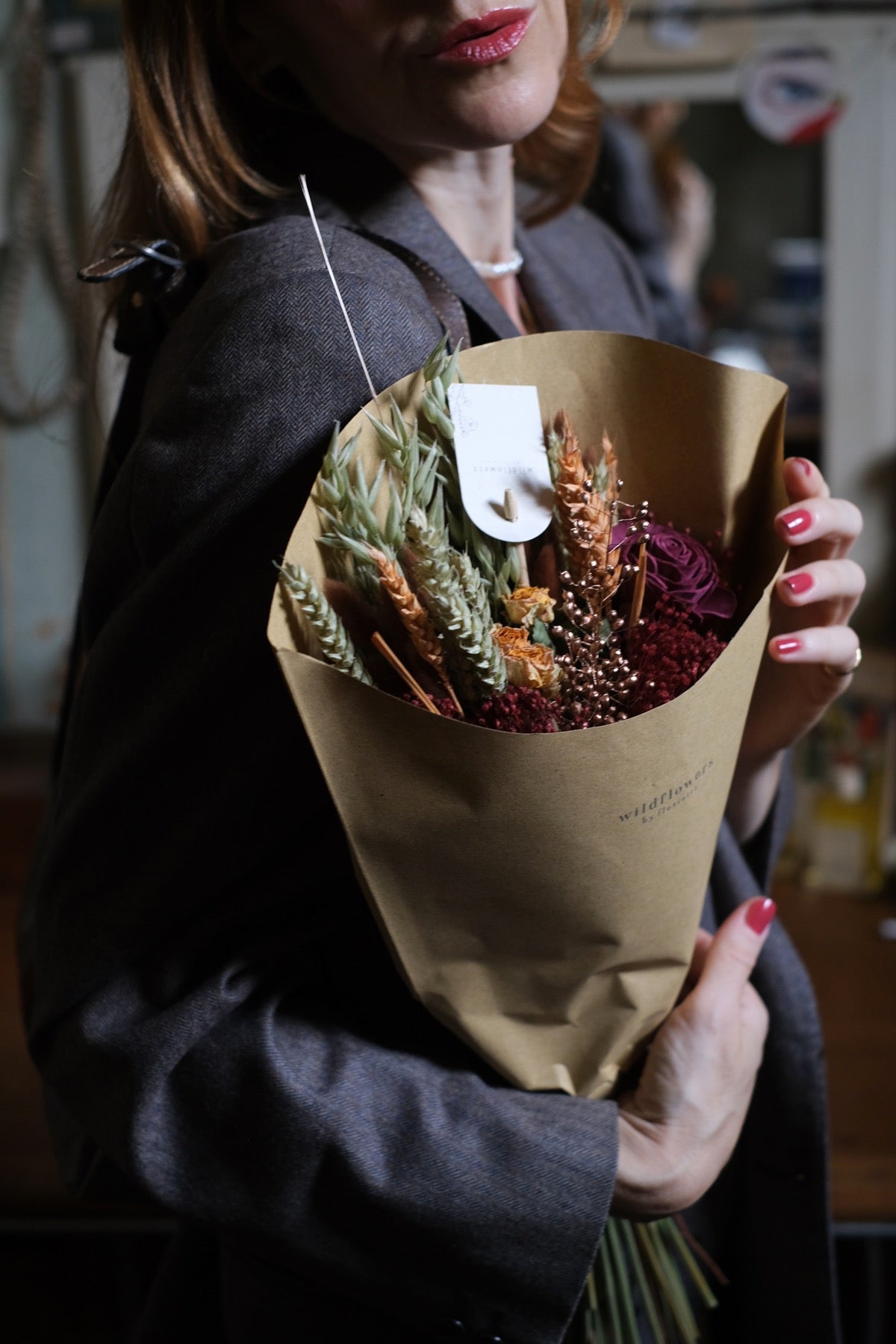 Flower Market large Burgundy