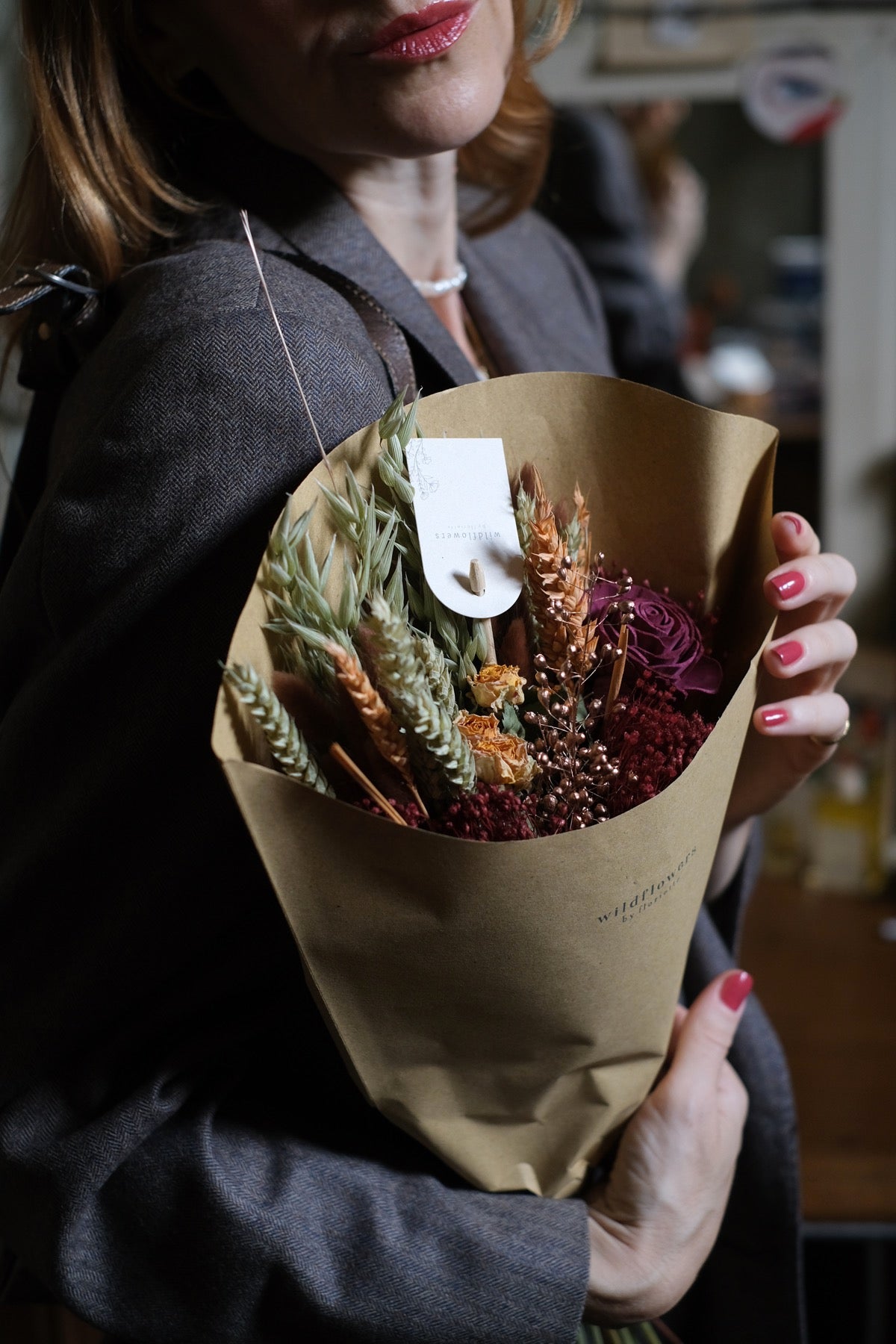 Flower Market large Burgundy