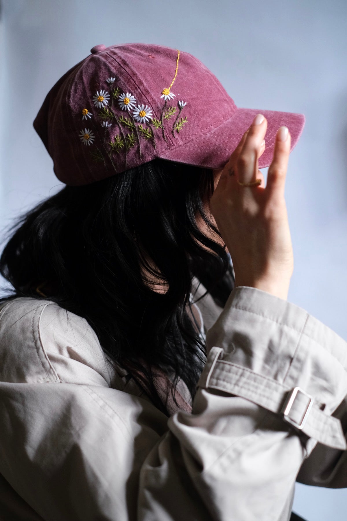 Cappellino da baseball margherite