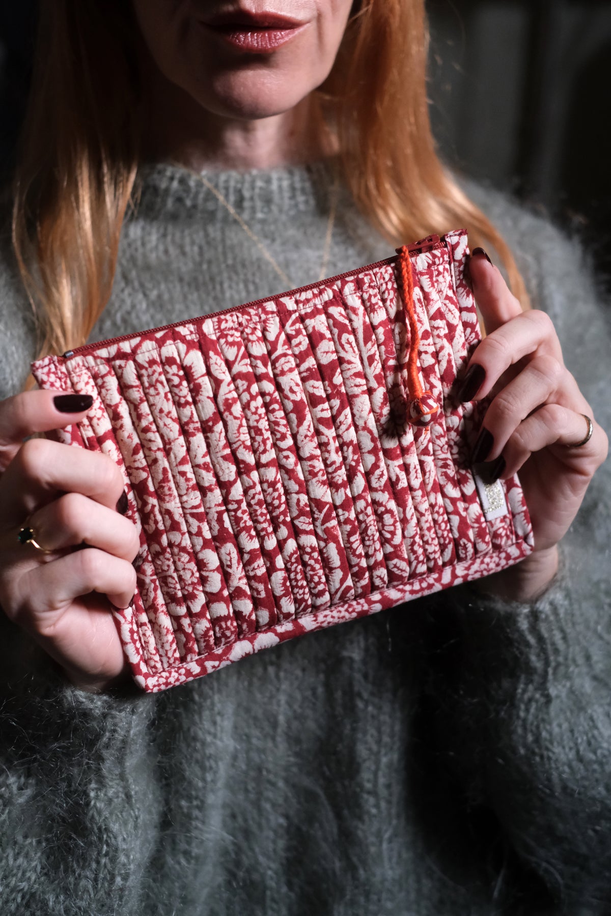 Mini pochette Kamala bordeaux