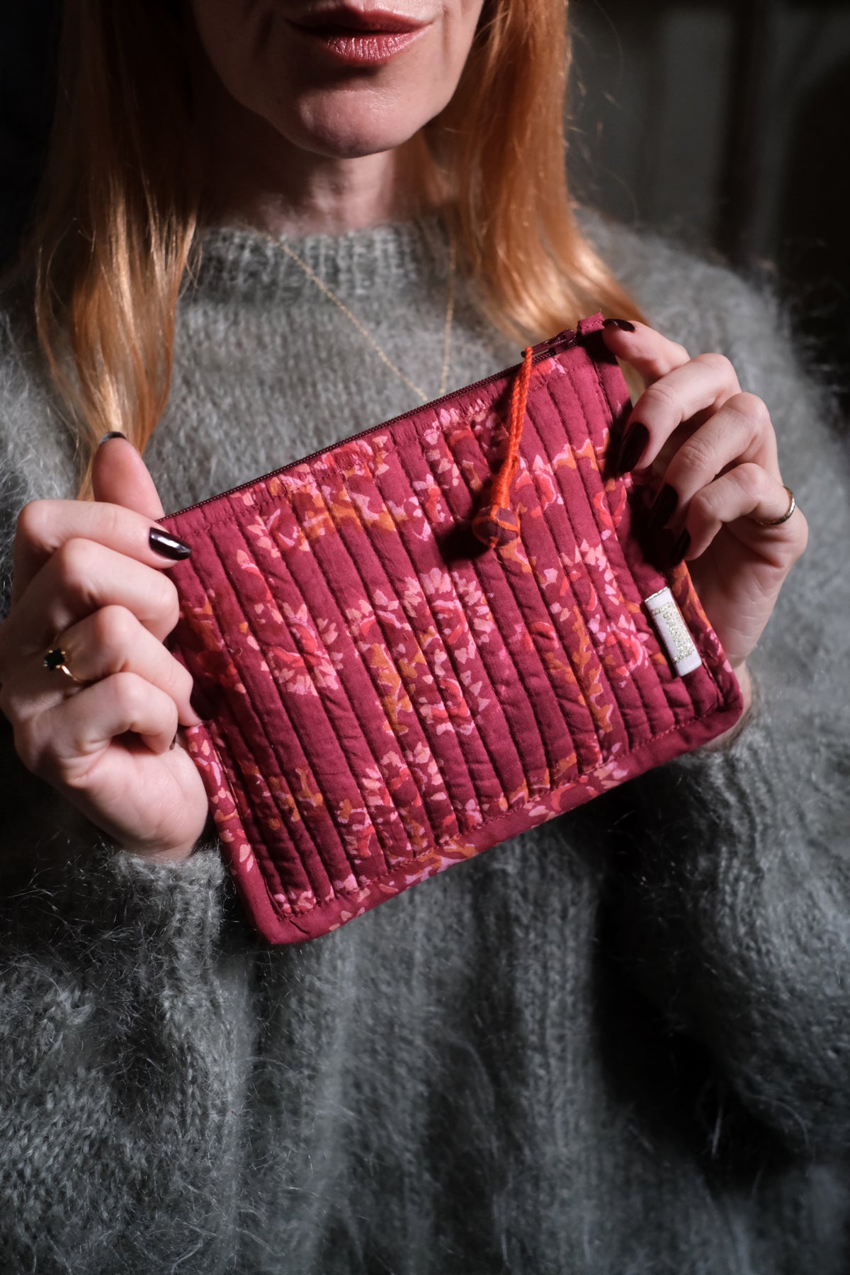 Mini pochette Osaka bordeaux