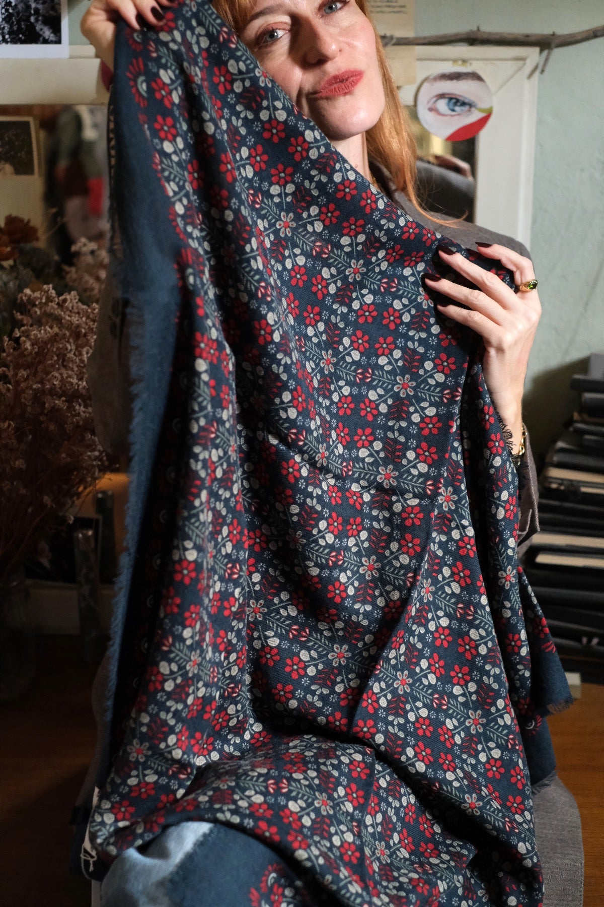 Sciarpa in lana Agata blu