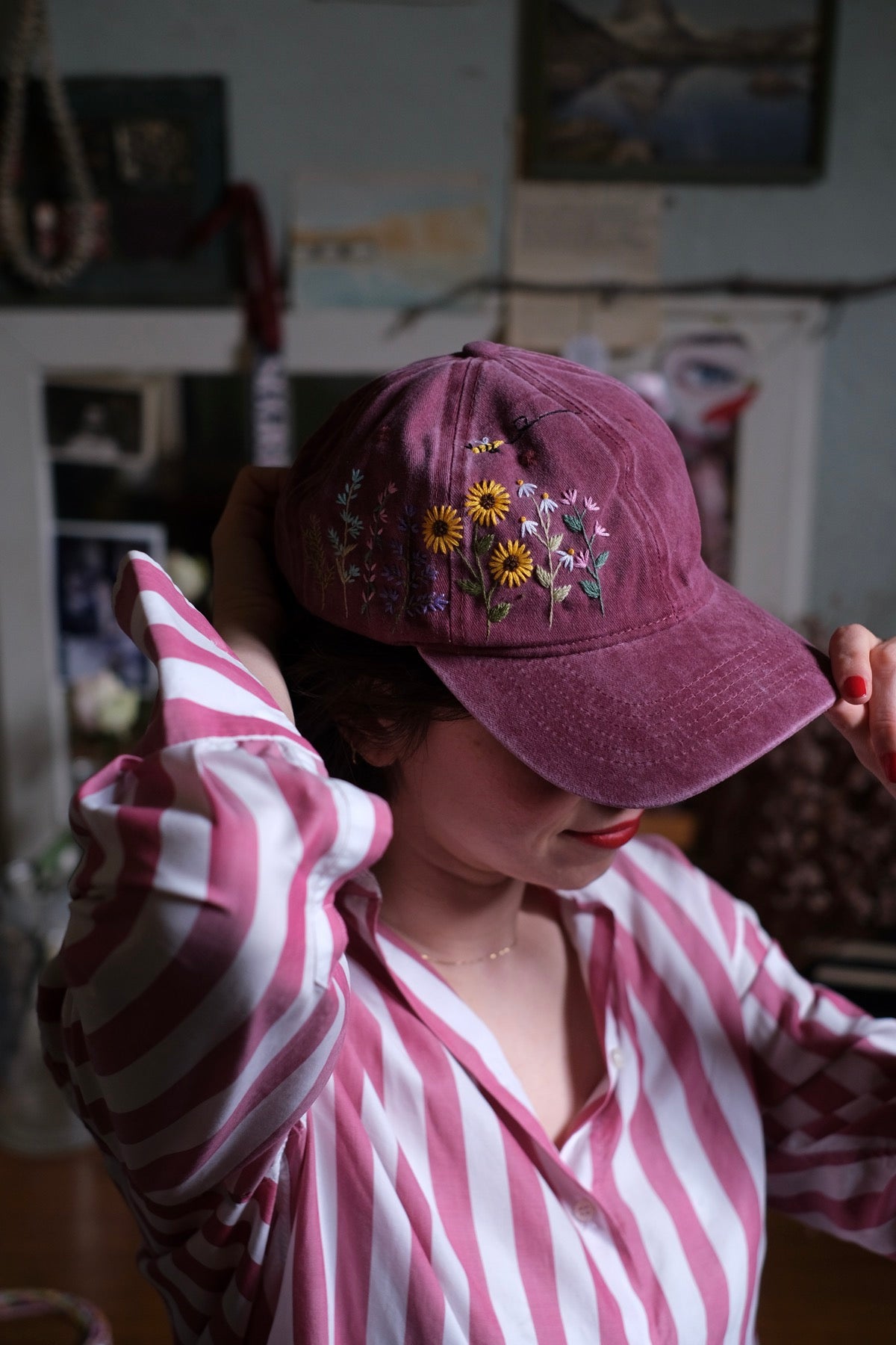 Cappellino da baseball girasoli