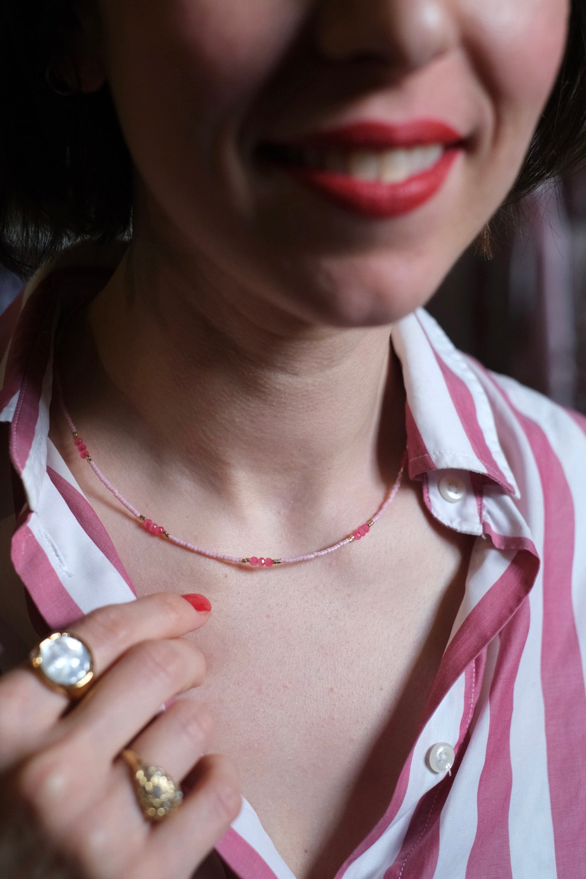 Collana Caramella rosa fucsia