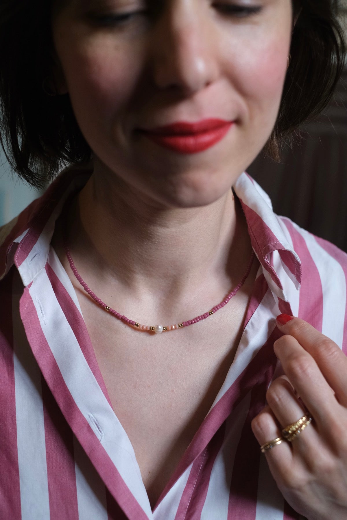 Collana Caramella perla