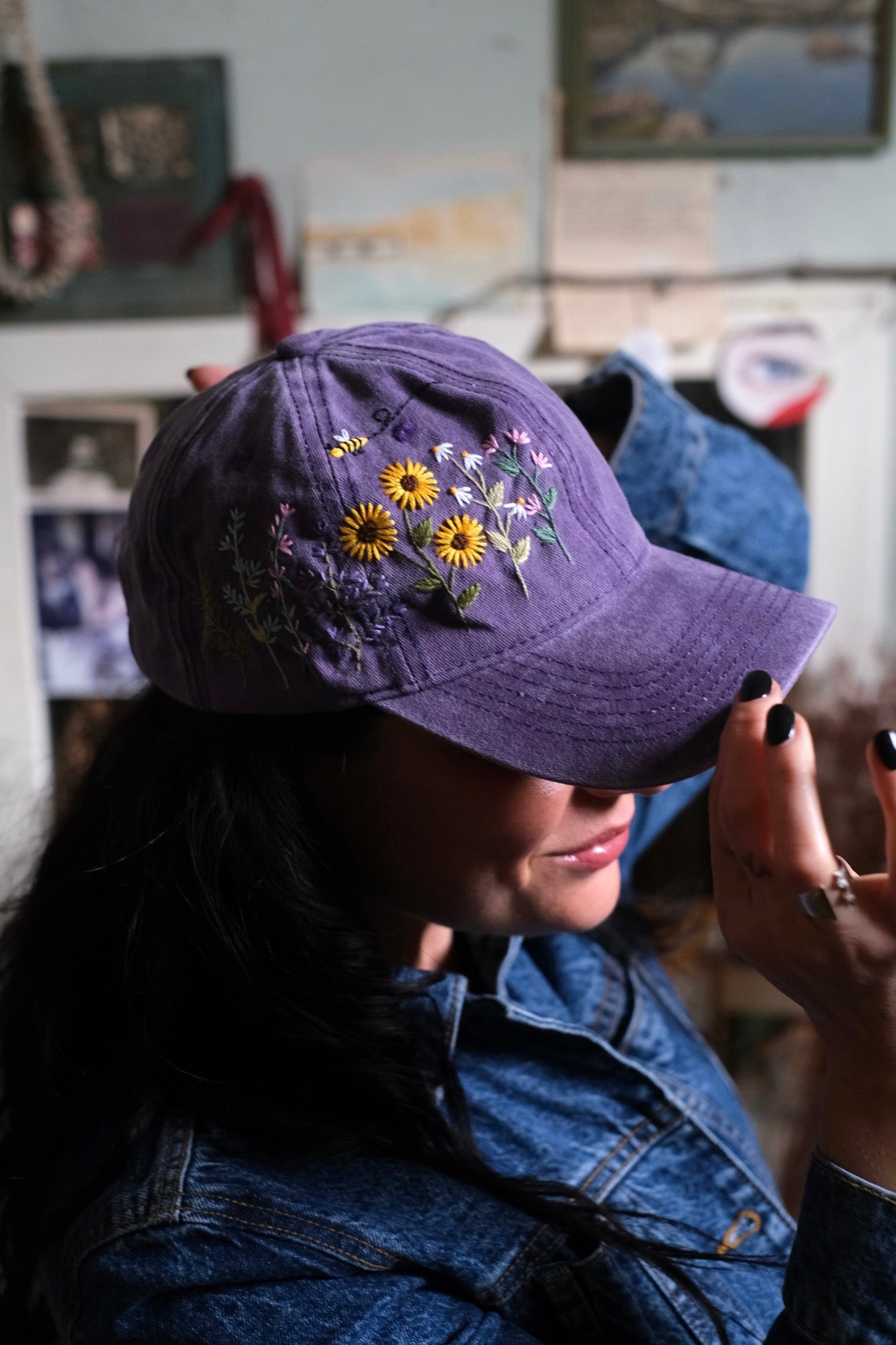 Cappellino da baseball girasoli
