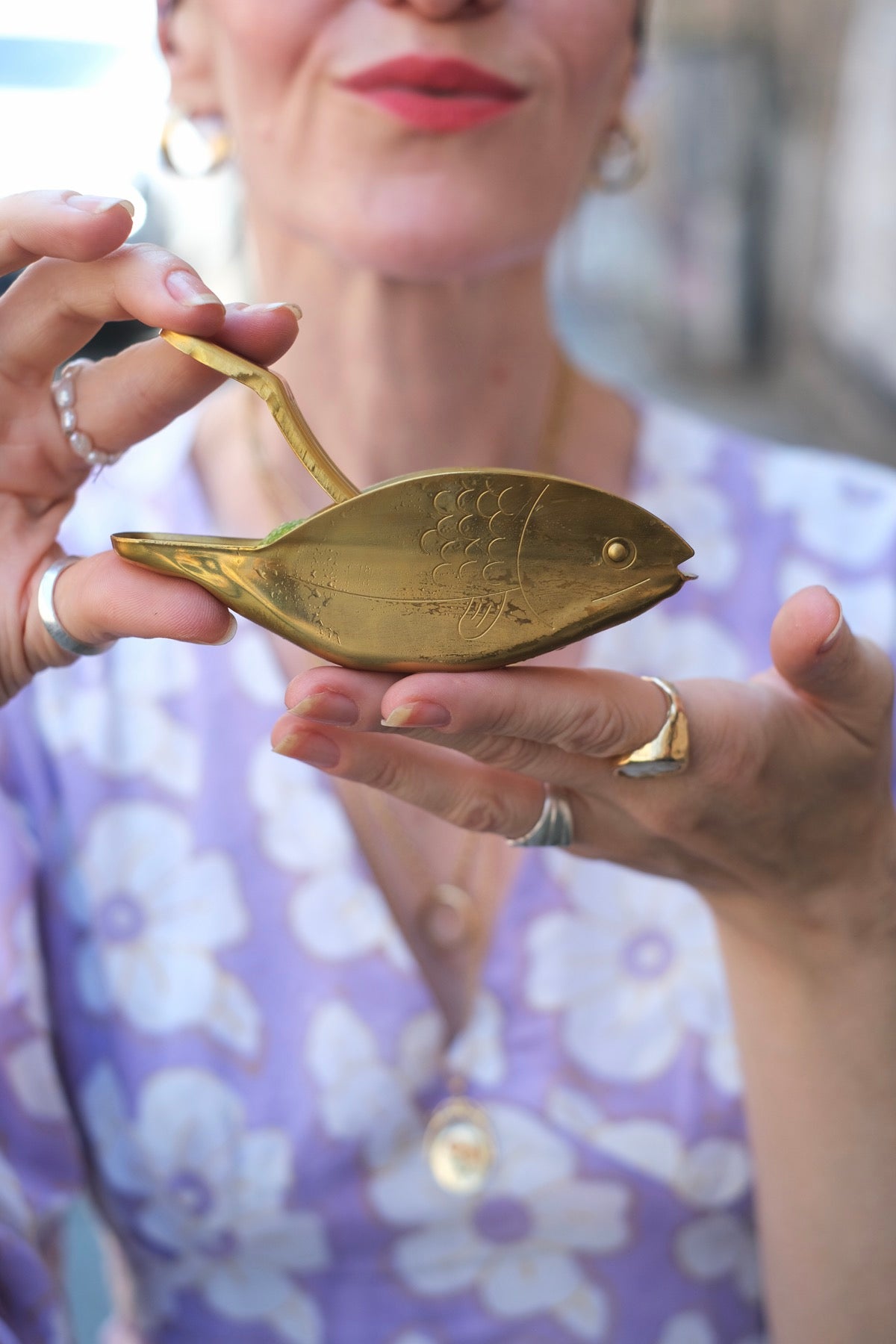Designworks The Stevie Fish Citrus Juicer dorato