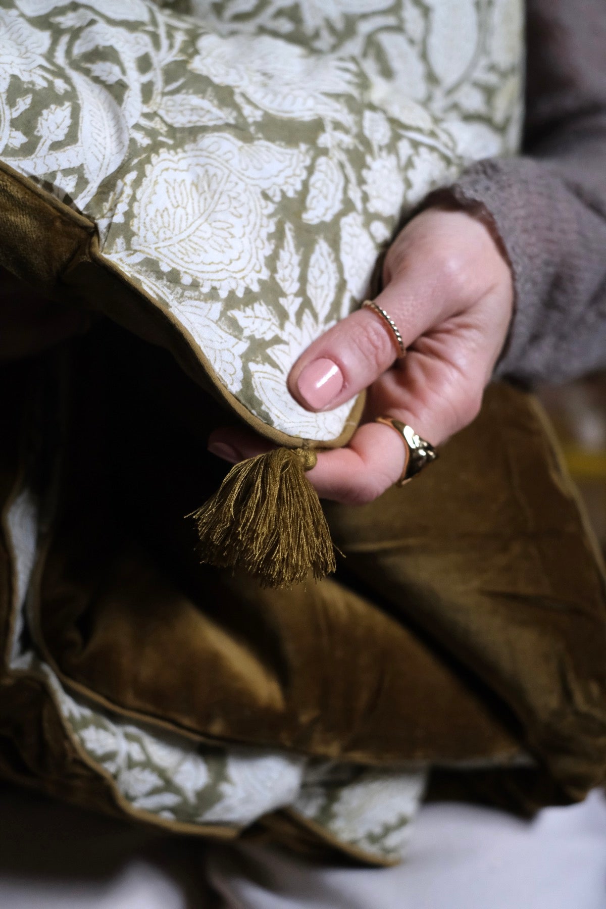 Piumone da Divano Melissa verde oliva