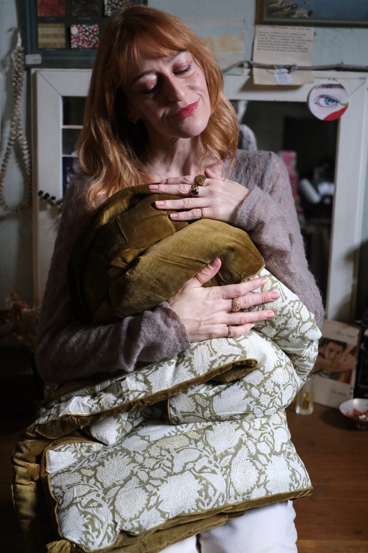 Piumone da Divano Melissa verde oliva