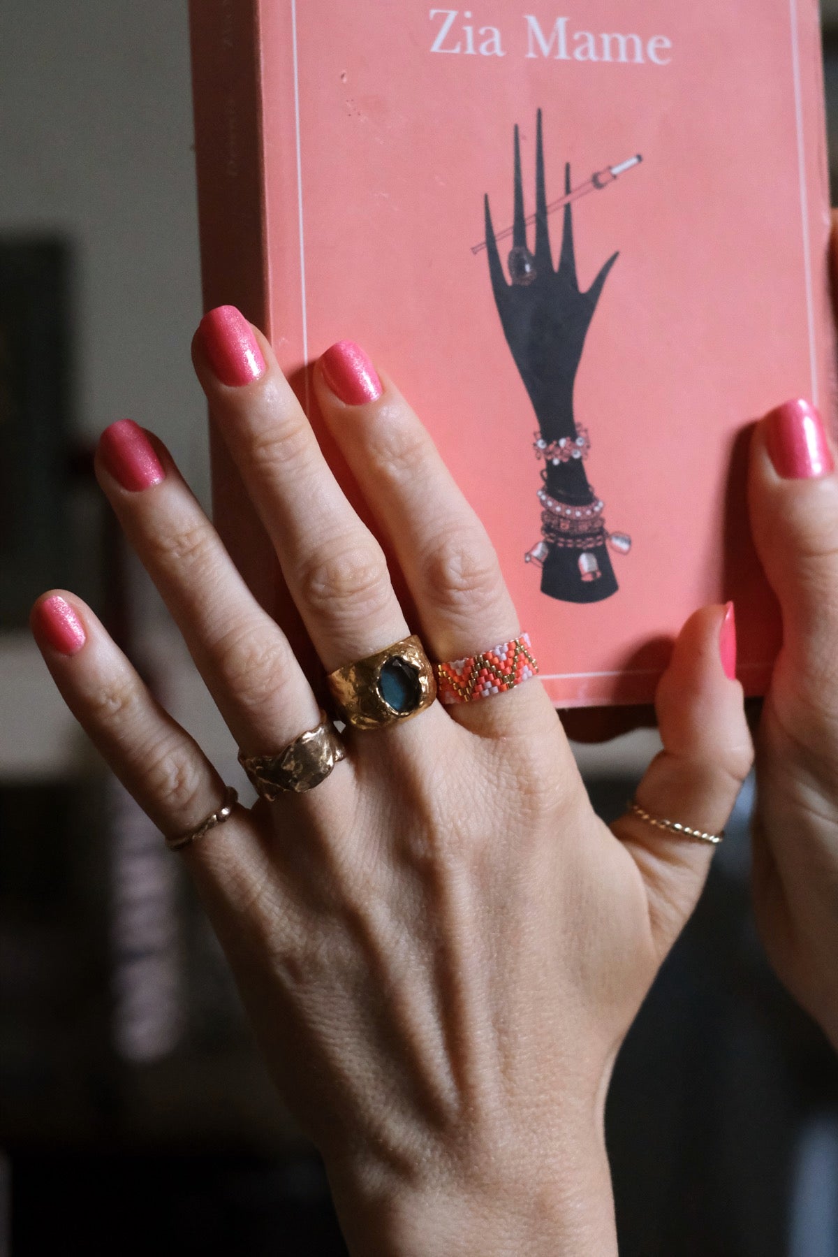 Anello Ibiza Arancione e rosa