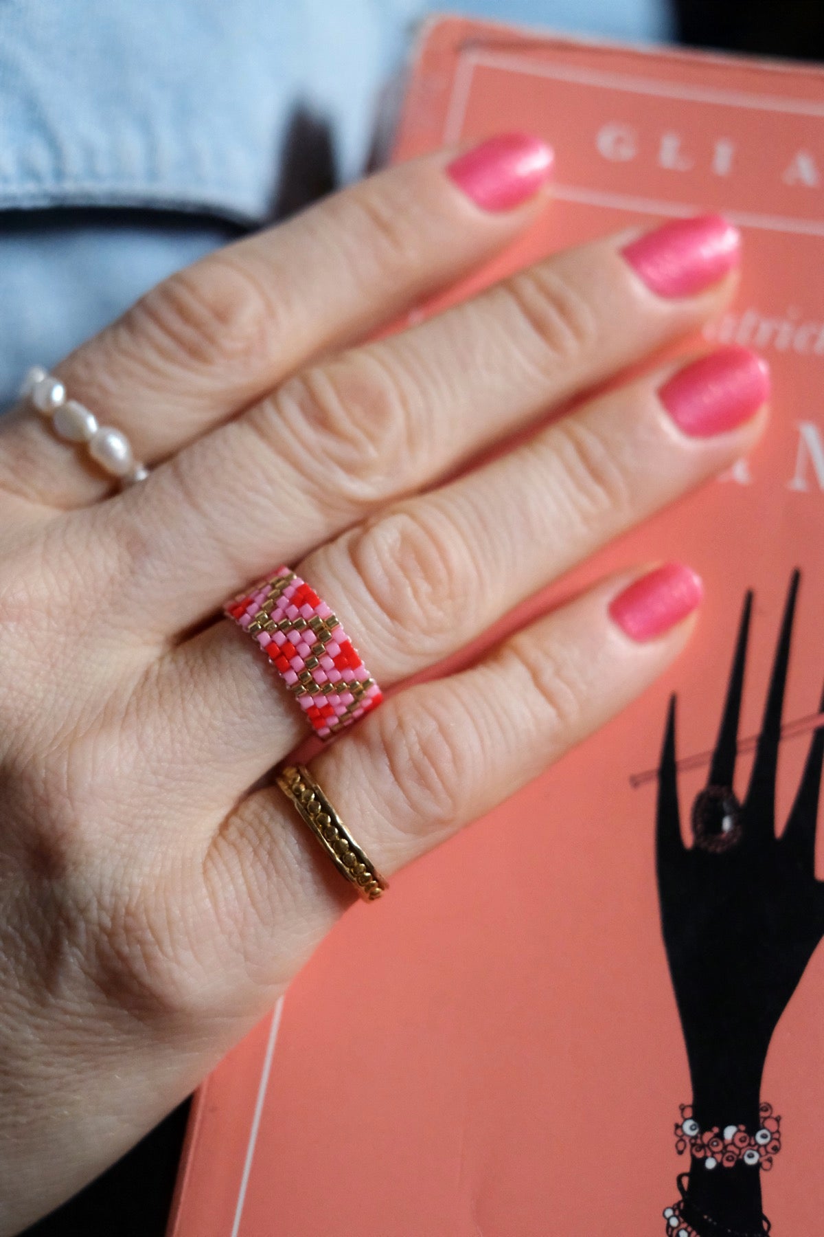 Anello Ibiza Rosa e rosso