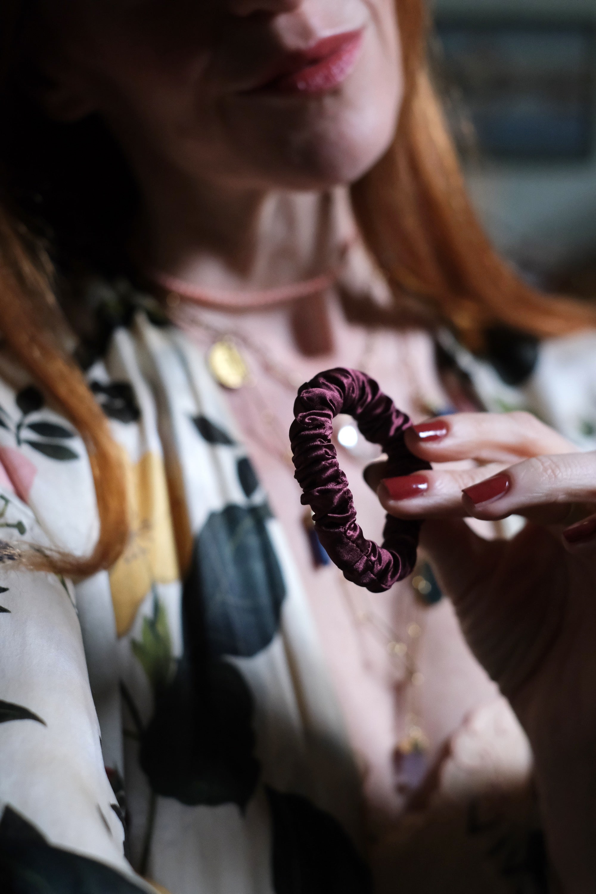 Elastici capelli in seta colori caldi