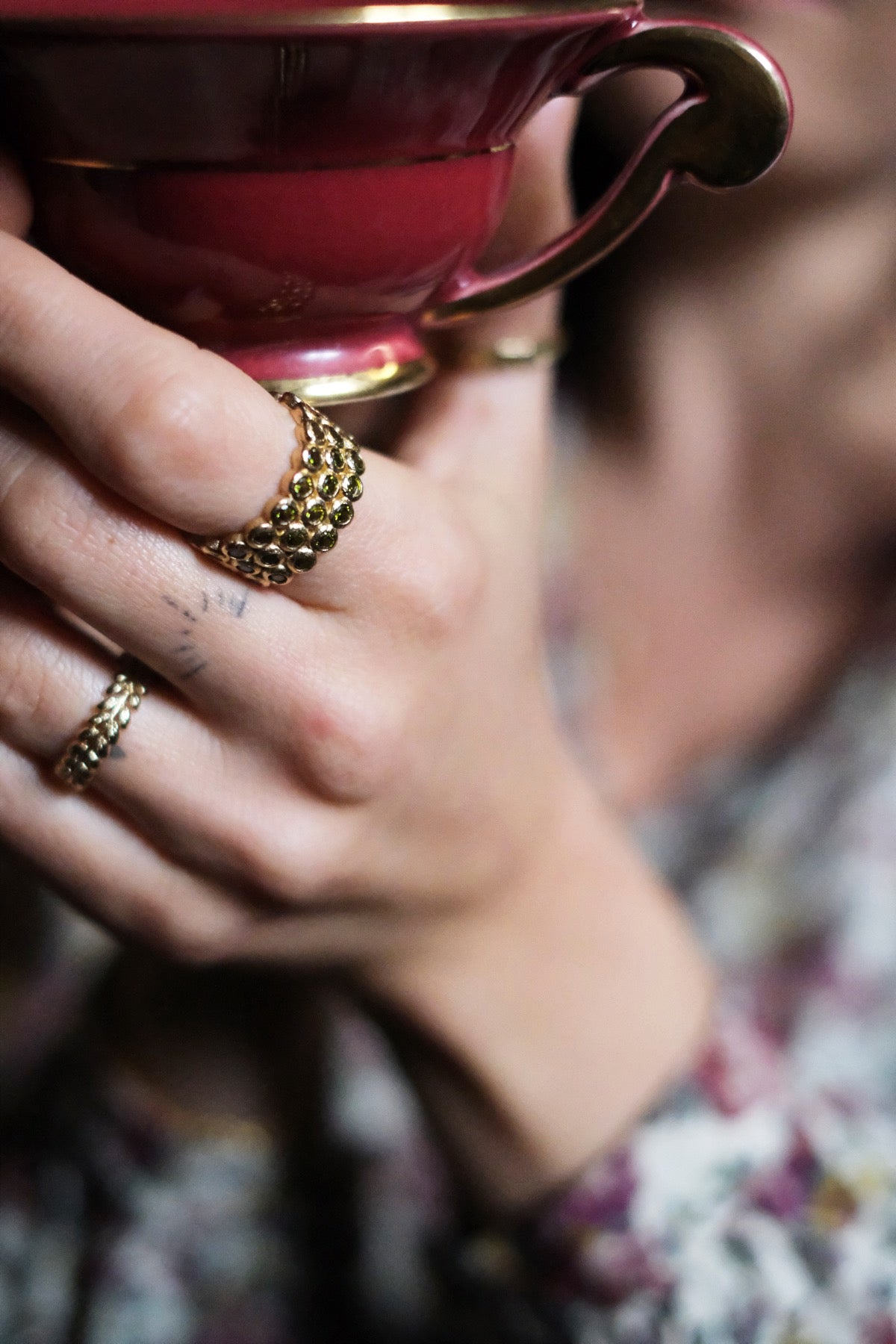 Anello trio Amélia Verde