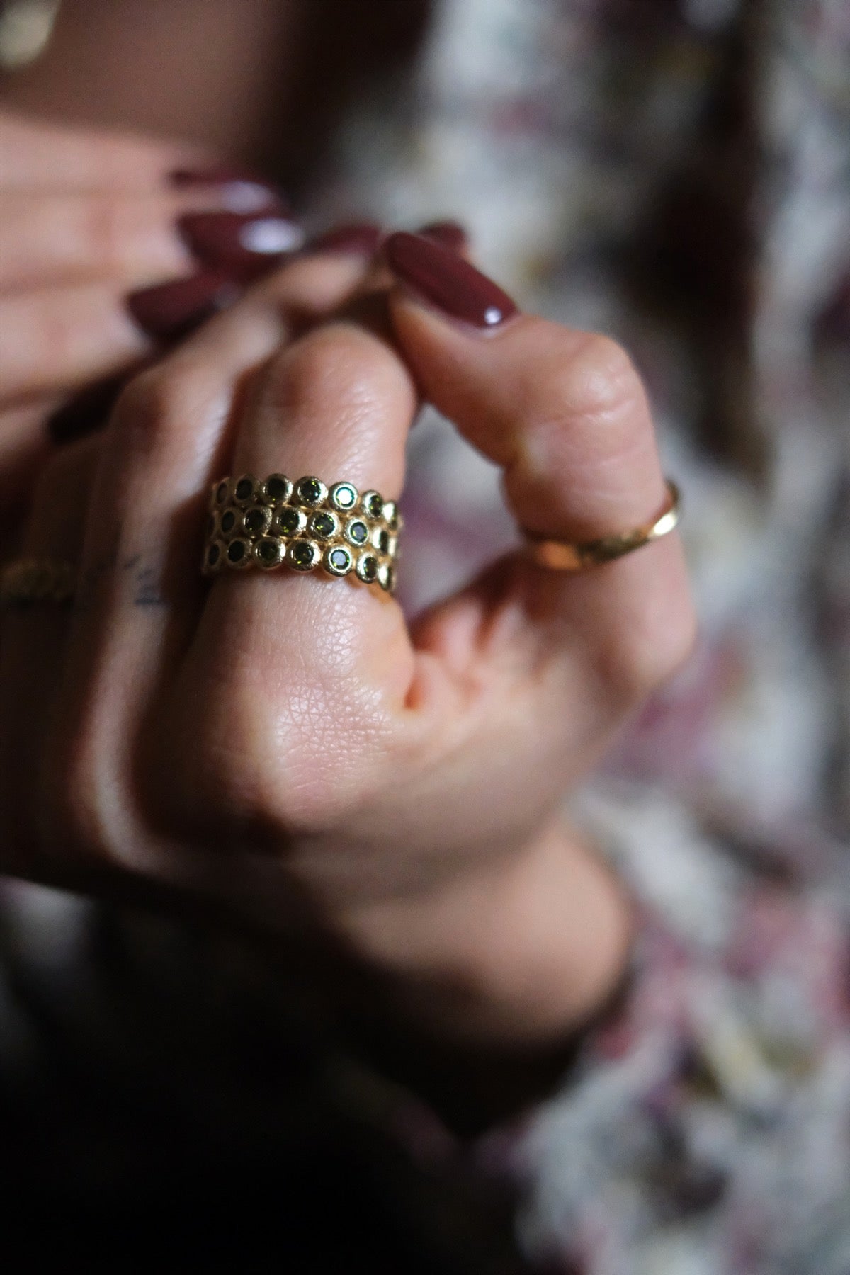 Anello trio Amélia Verde