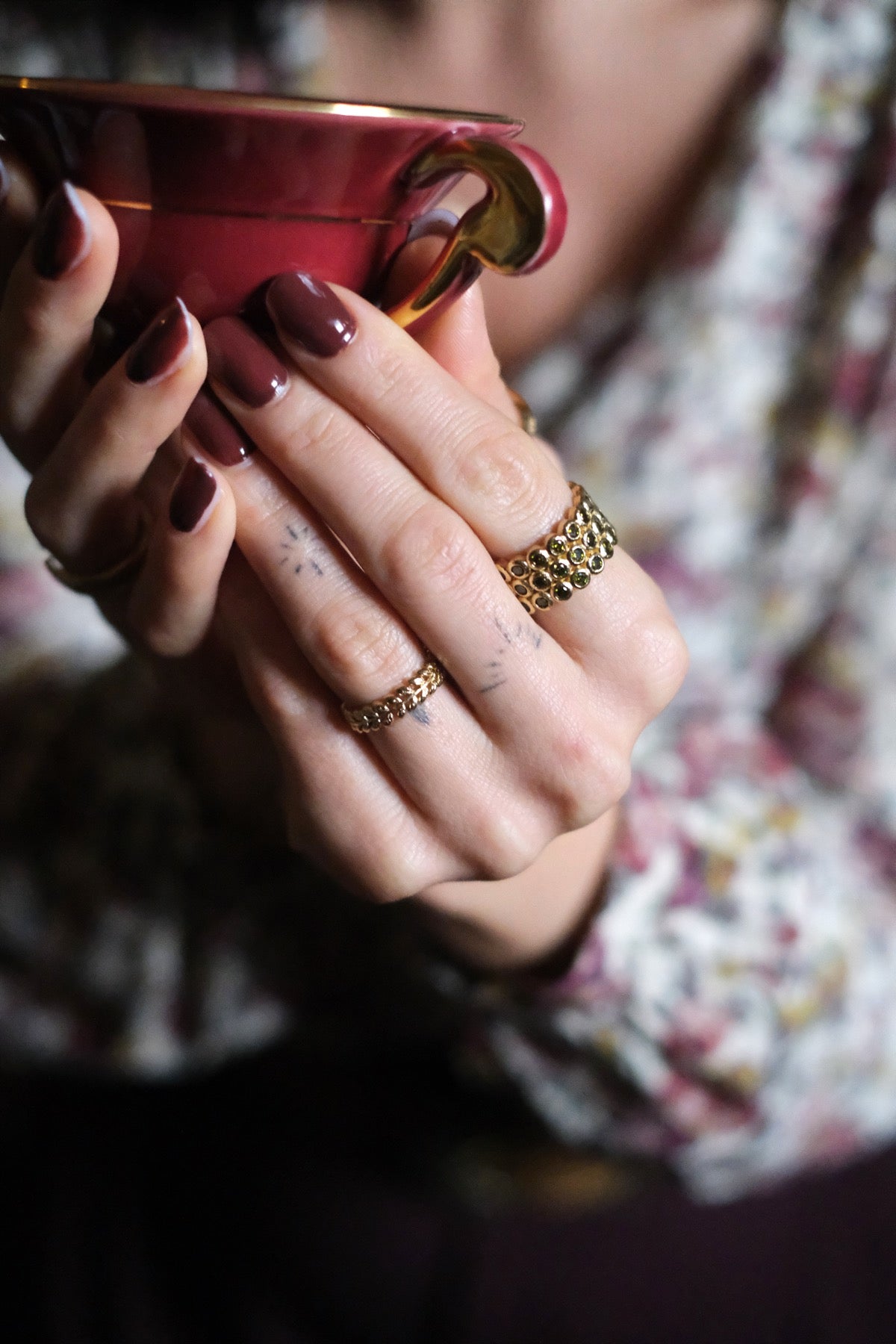 Anello trio Amélia Verde