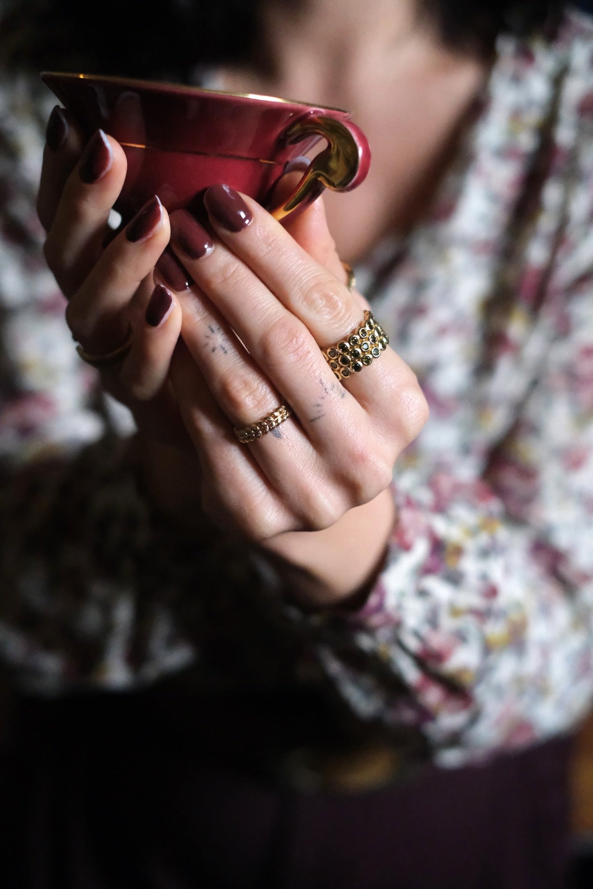 Anello trio Amélia Verde