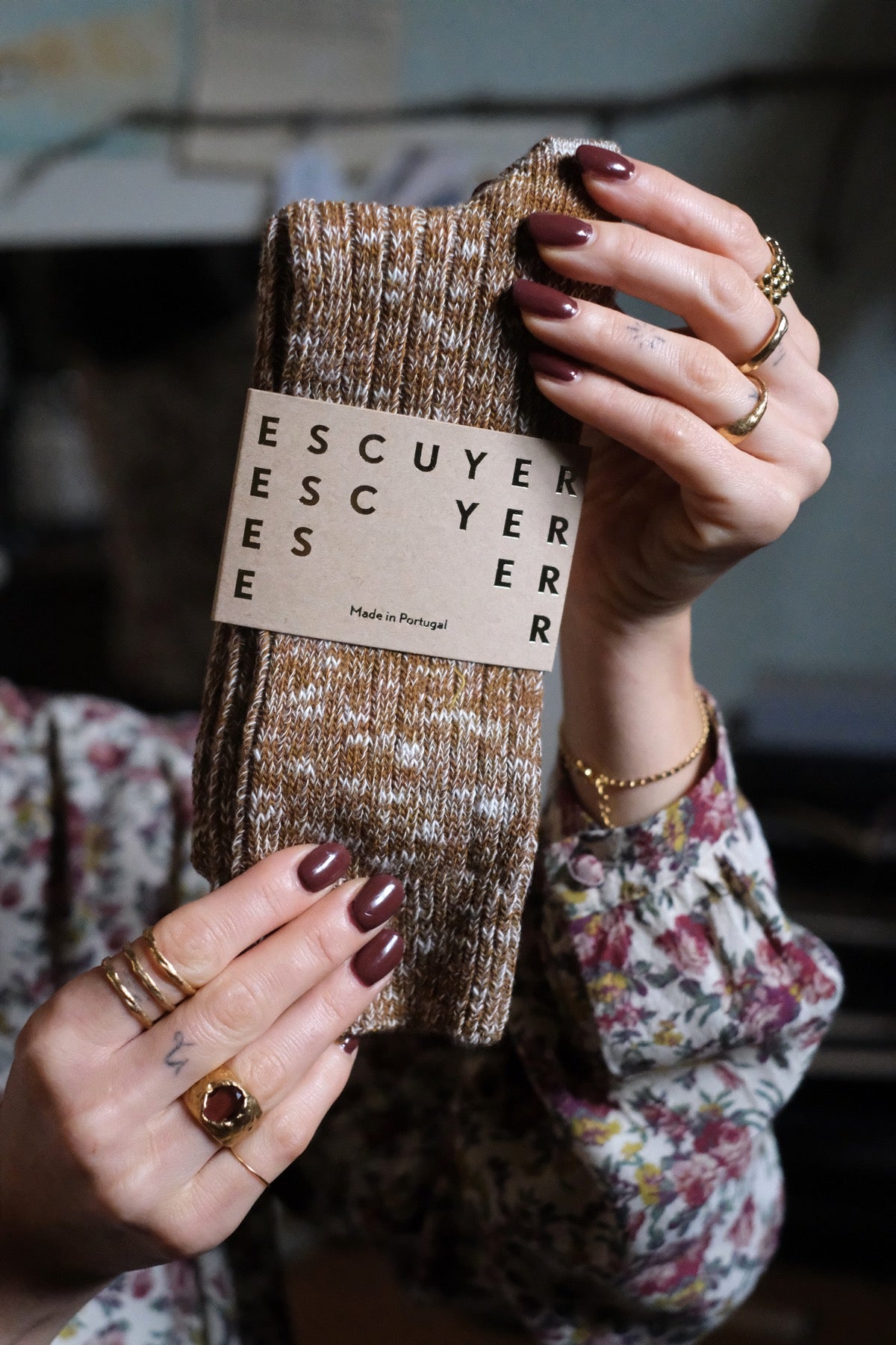 Escuyer SOCKS Melange 39/45 Noce Moscata Brown